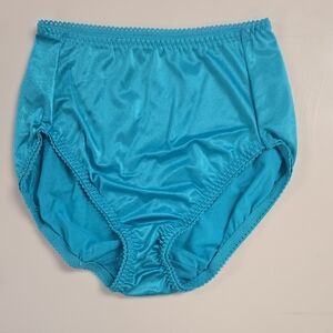 vassarette Bright Turquoise High-Cut Brief Panty